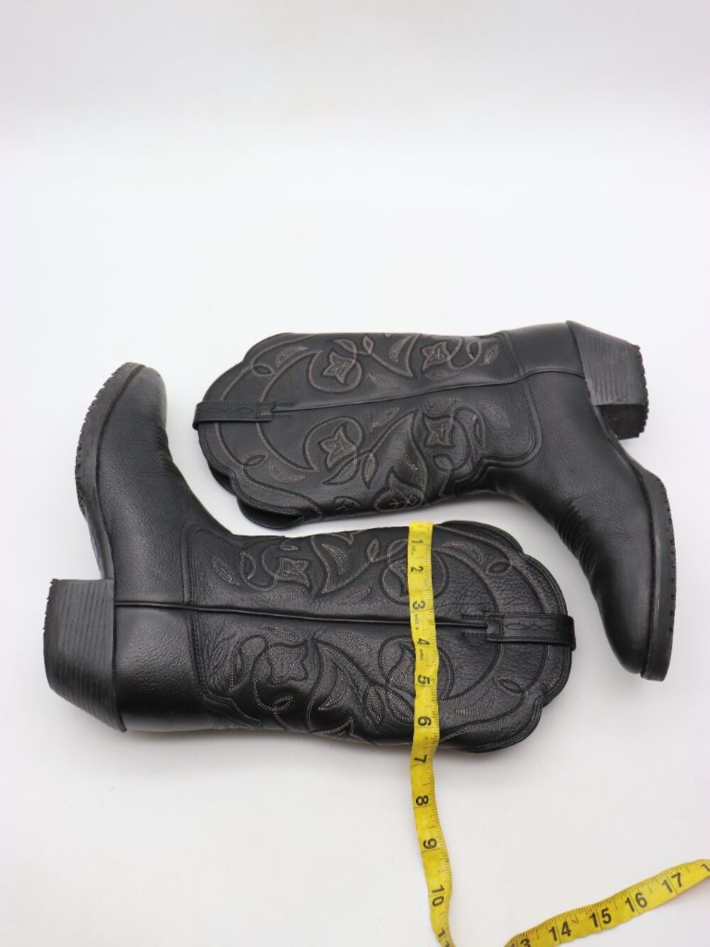Ariat Heritage Women's Size 8 B Black Leather Western Equestrian Boots 10001037 - Picture 7 of 10